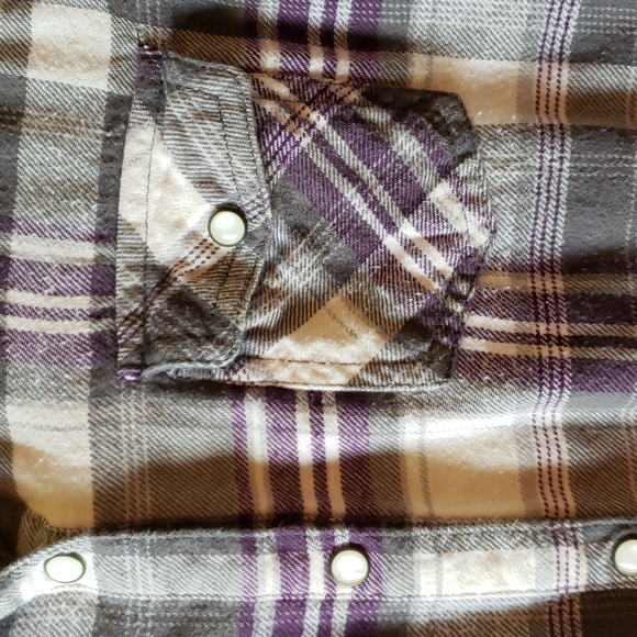 Mossimo Purple and Grey Flannel Shirt - Picture 3 of 4